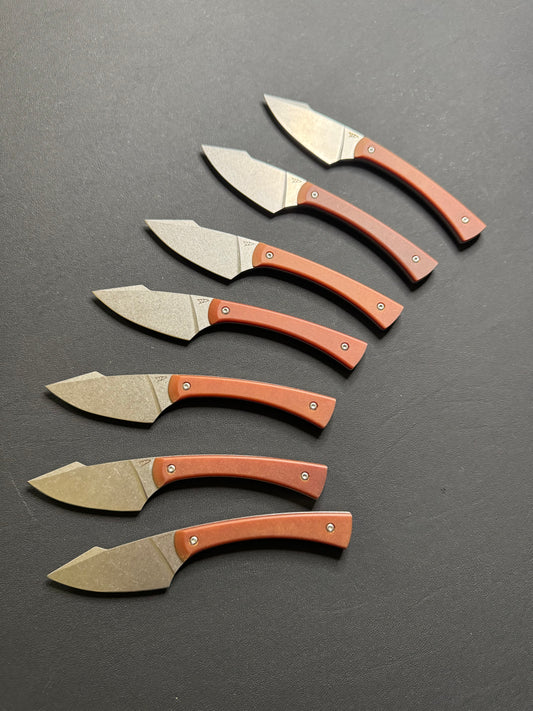 Apprentice V2 Machine Ground - Caramel Paper Micarta