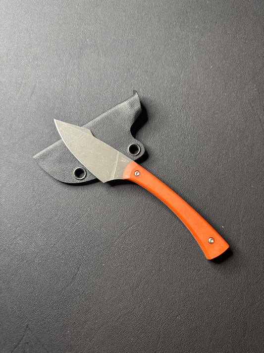 Apprentice V2 Machine Ground - Orange Linen Micarta